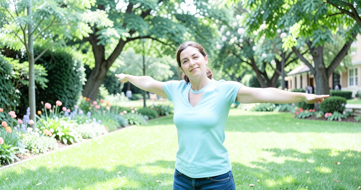 Attività leggere all’aperto per flessibilità — Esercizi di stretching dinamico per la colonna vertebrale