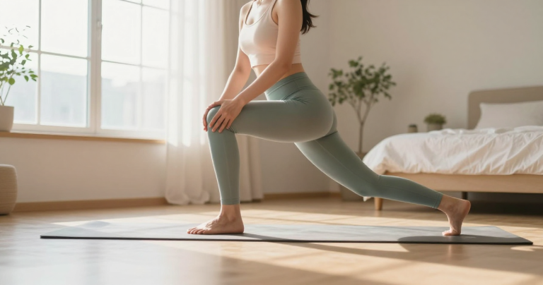 Routine di stretching mattutino per ginocchia